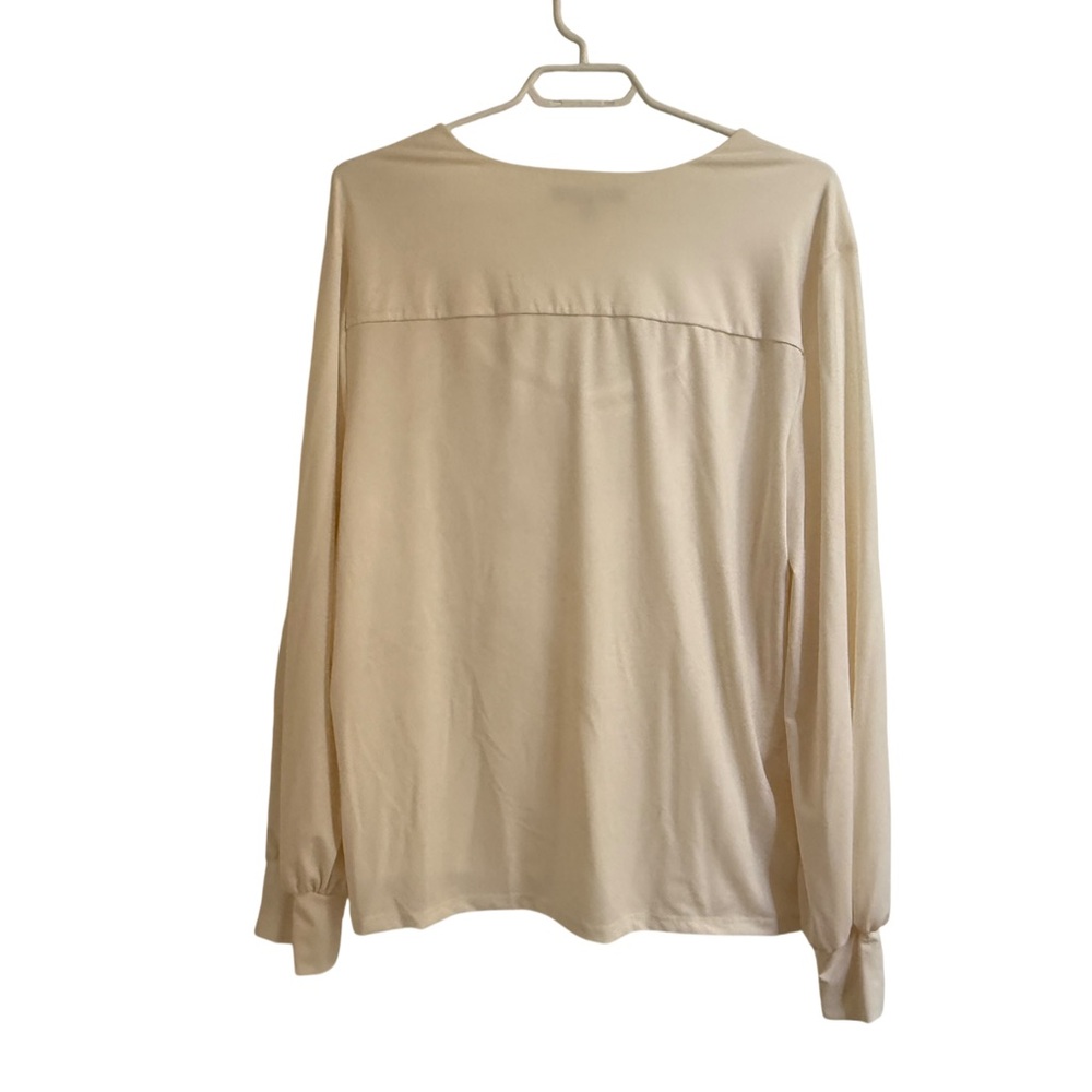 Banana Republic Cream Draped Blouse - Picture 2 of 4